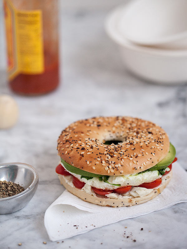 Microwave Egg and Vegetable Breakfast Sandwich